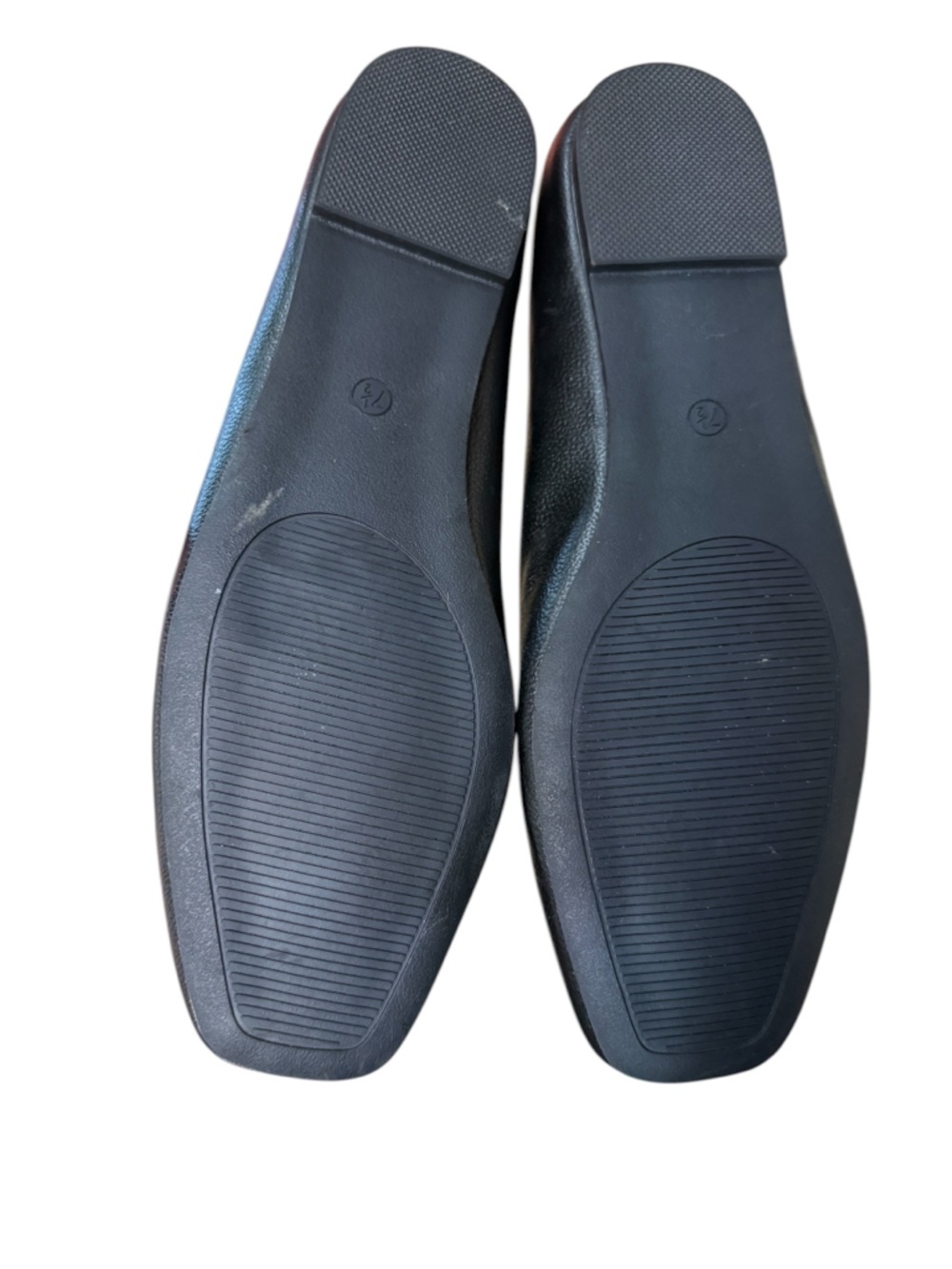 Women's Black Faux Leather Bow Accent Ballet Flats Size 7.5 - Picture 11 of 12